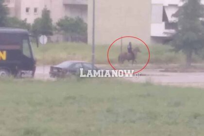 αλογο λαμια ποδηλατοδρομος