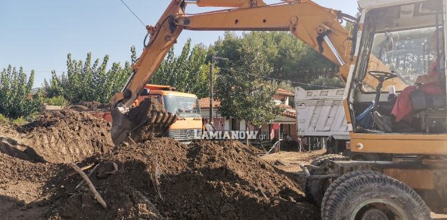 Εργασίες αποκατάστασης Δήμος Λαμιέων στις πληγείσες περιοχές