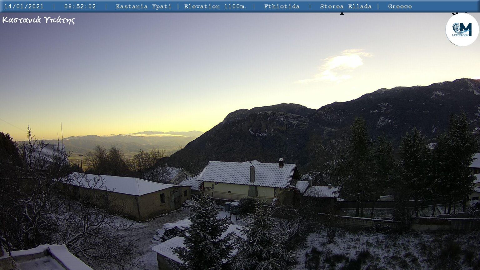 καστανιά χιόνι