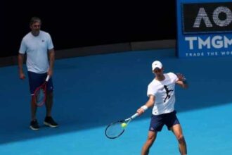 w14 133644novakdjokovicpracticesessionataustralianopen