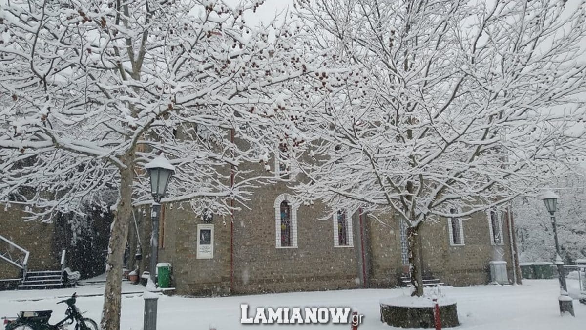 Φθιώτιδα : Πανέμορφες εικόνες από το χιονισμένο Δίκαστρο – Που χιονίζει τώρα (φώτο – βίντεο)