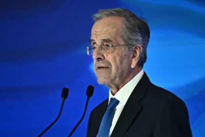 Ο Αντώνης Σαμαράς σε πολιτική εμφάνιση