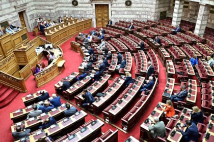 Το κτήριο της Βουλής των Ελλήνων κατά τη συζήτηση για τη συνταγματική αναθεώρηση