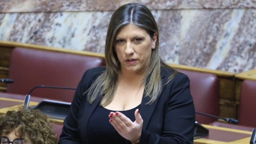 Η Ζωή Κωνσταντοπούλου στη Βουλή κατά τη συζήτηση για την άρση ασυλίας της