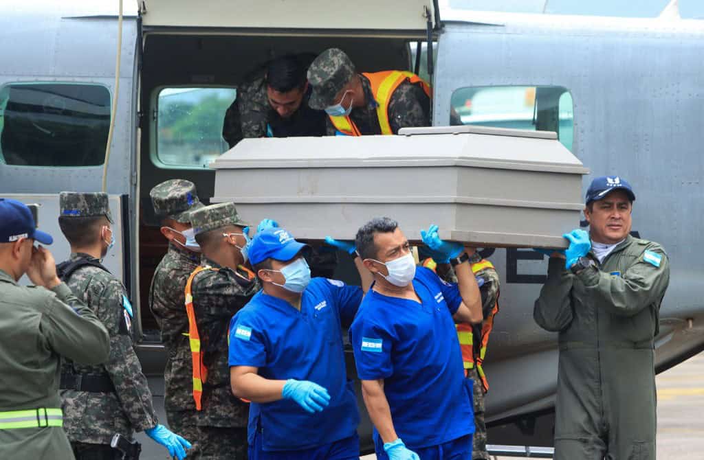 honduras plane crash casket