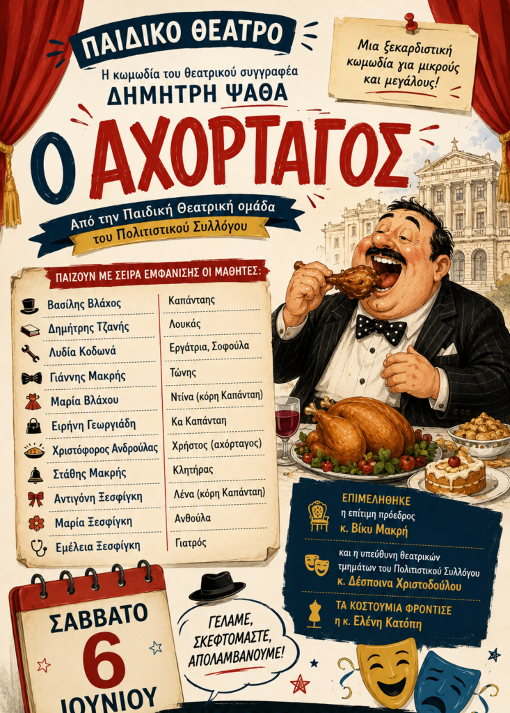 ΑΧΟΡΤΑΓΟΣ ΠΑΙΔΙΚΟ ΘΕΑΤΡΟ