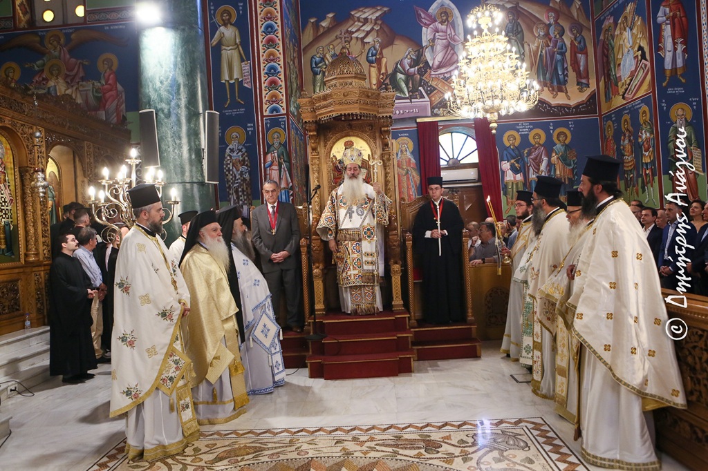 Ο Δρ. Ανδρέας Ιωακείμ στον Ιερό Μητροπολιτικό Ναό Λαμίας κατά τη χειροθεσία του σε Άρχοντα Μαΐστωρα