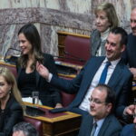 Αίθουσα της Βουλής κατά την ανακοίνωση της διάλυσης της Κοινοβουλευτικής Ομάδας της Νέας Αριστεράς