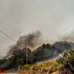 Πυροσβεστικά οχήματα και εναέρια μέσα επιχειρούν σε δασική πυρκαγιά στον Άγιο Βασίλειο Βοιωτίας