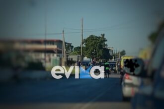 Σημείο τροχαίου στη Νέα Αρτάκη με εμπλοκή φορτηγού και μηχανής