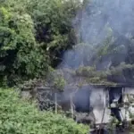 Κοντέινερ στην Κόνιτσα που τυλίχθηκε στις φλόγες