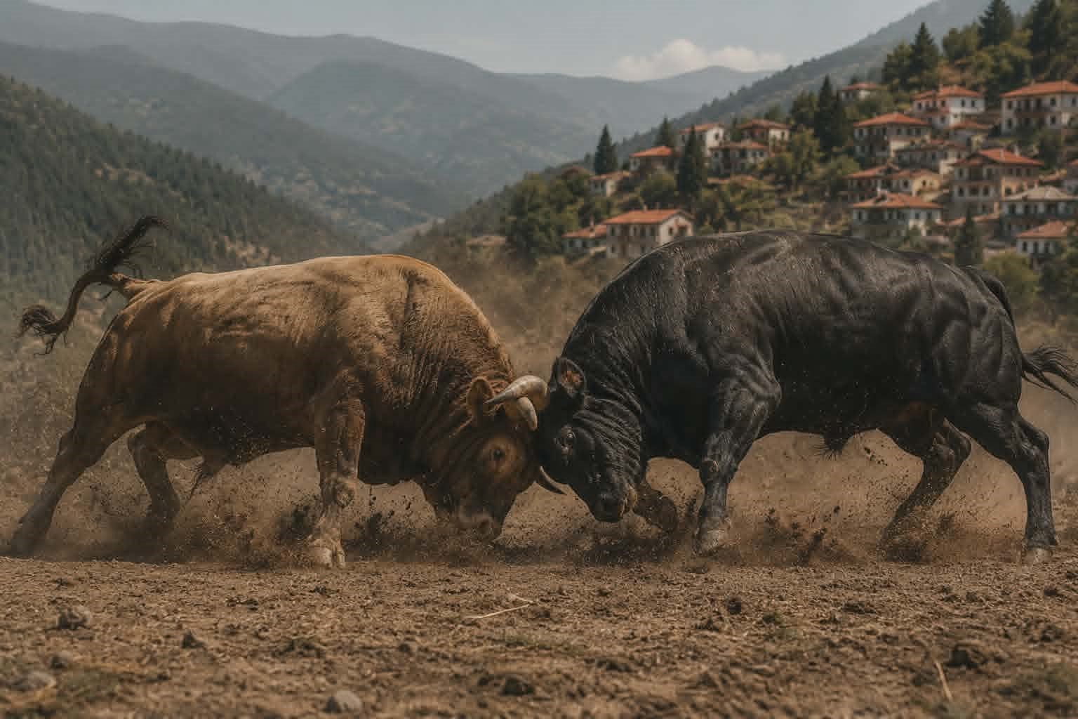 Ταυρομαχία σε βοσκοτόπι στον Τυμφρηστό της Φθιώτιδας με κτηνοτρόφους και δικαστική υπόθεση