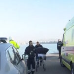 Ασθενοφόρο του ΕΚΑΒ σε ferry boat στη γραμμή Λιμένας Θάσου - Κεραμωτή