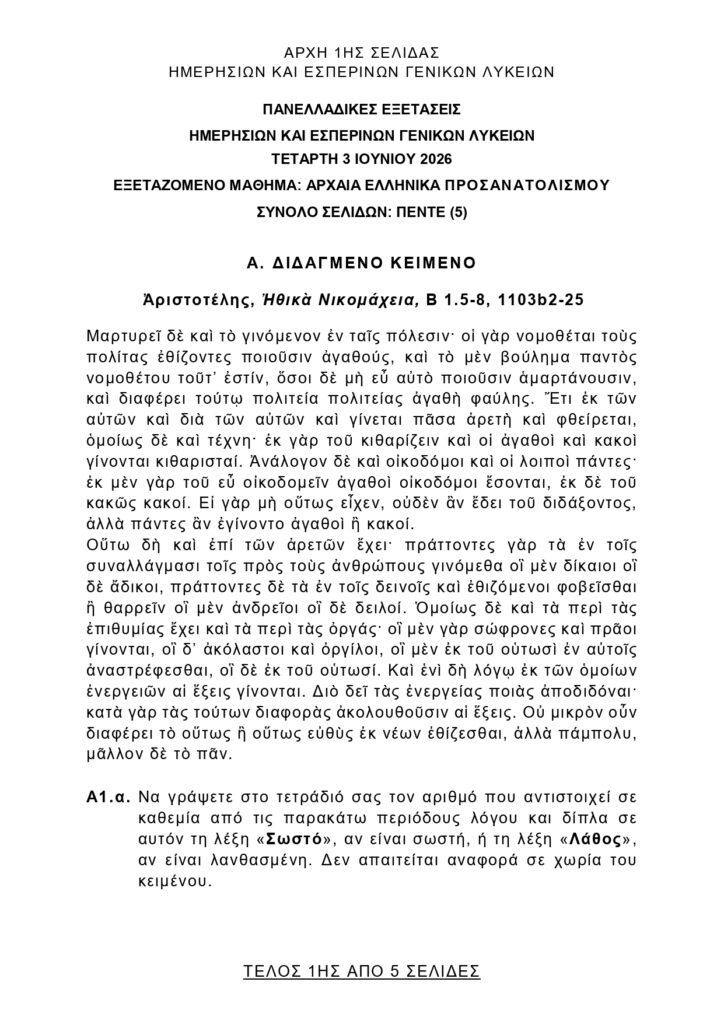 θεματα αρχαια 2026 page 0001