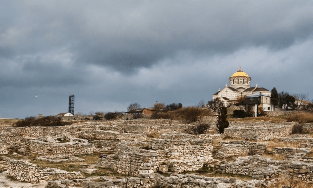 Άποψη του αρχαιολογικού χώρου της αρχαίας ελληνικής Χερσονήσου Ταυρικής στην Κριμαία