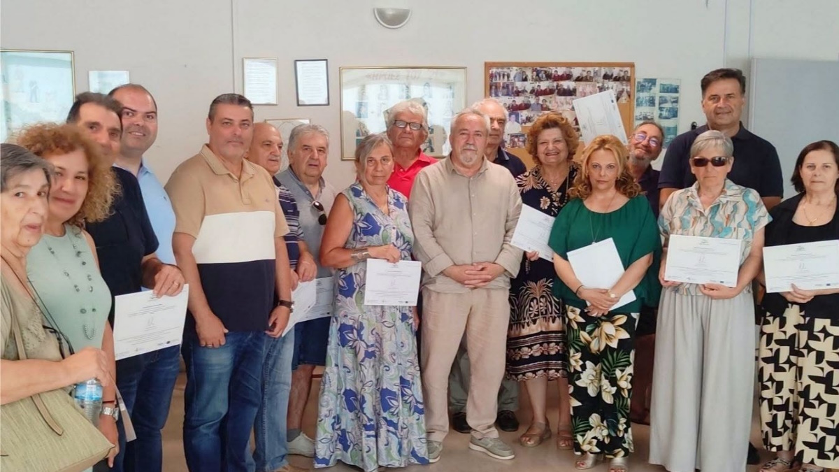 Τελετή ολοκλήρωσης προγράμματος ψηφιακής εκπαίδευσης στο Γ΄ ΚΑΠΗ του Δήμου Λαμιέων
