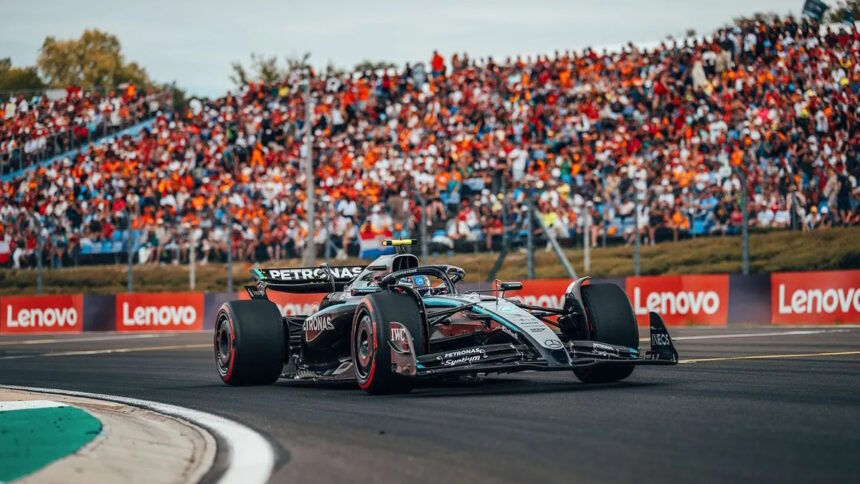 Πίστα Hungaroring στην Ουγγαρία με αναφορά στις ονομασίες των στροφών της Formula 1