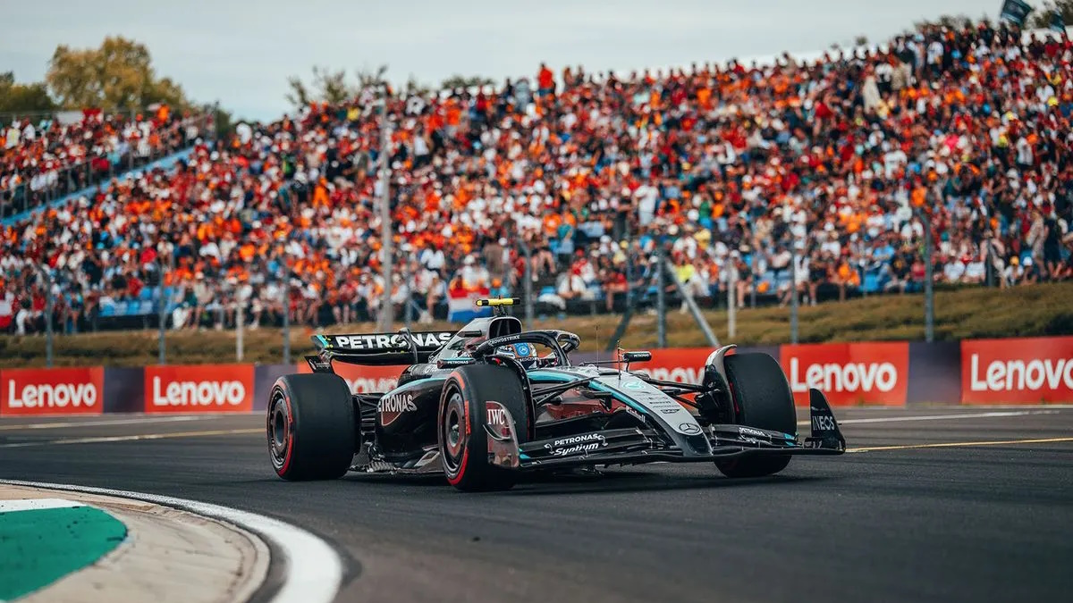 Πίστα Hungaroring στην Ουγγαρία με αναφορά στις ονομασίες των στροφών της Formula 1