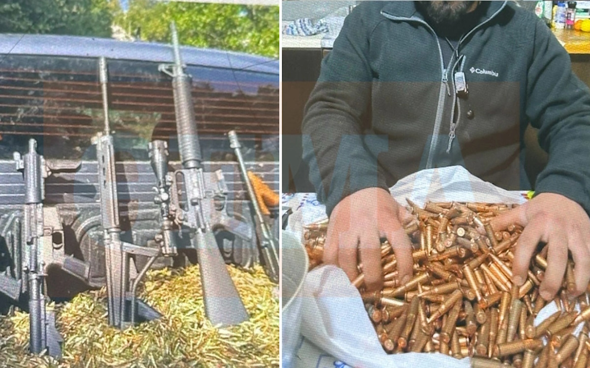 Φωτογραφίες με όπλα και φυσίγγια που αποδίδονται στη μαφία της Κρήτης