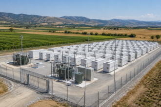 Μονάδα αποθήκευσης ενέργειας με κοντέινερ μπαταριών στην Αχλαδιά Δομοκού
