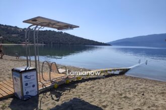 Ράμπα ΑμεΑ στην παραλία του Αγίου Γεωργίου Πελασγίας