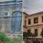 Σκαλωσιές γύρω από το Δικαστικό Μέγαρο Λαμίας