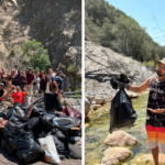 Εθελοντές καθαρίζουν τον ποταμό Βέλλα στην Παλαιοκερασιά στη Φθιώτιδα