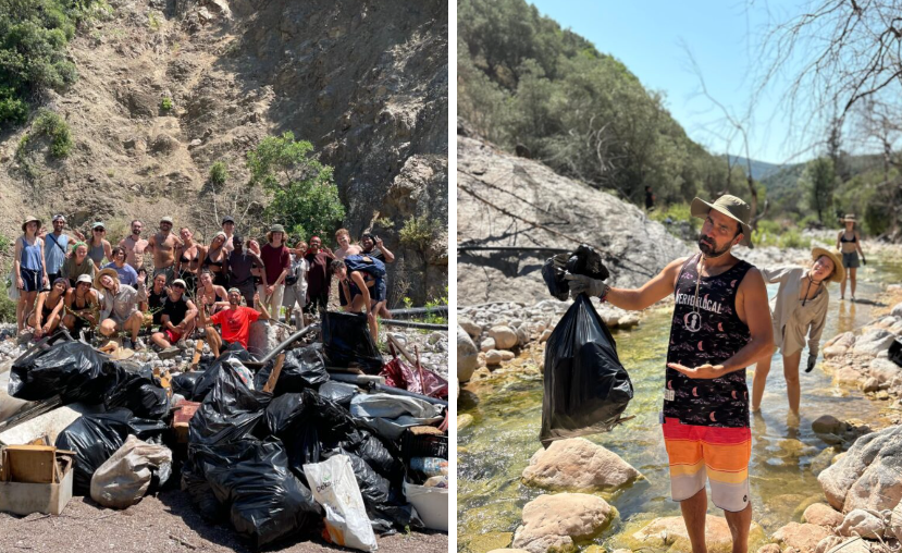 Εθελοντές καθαρίζουν τον ποταμό Βέλλα στην Παλαιοκερασιά στη Φθιώτιδα